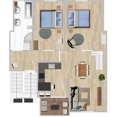 Gemuetliche Neurenovierte Dachgeschosswohnung Lejlighed